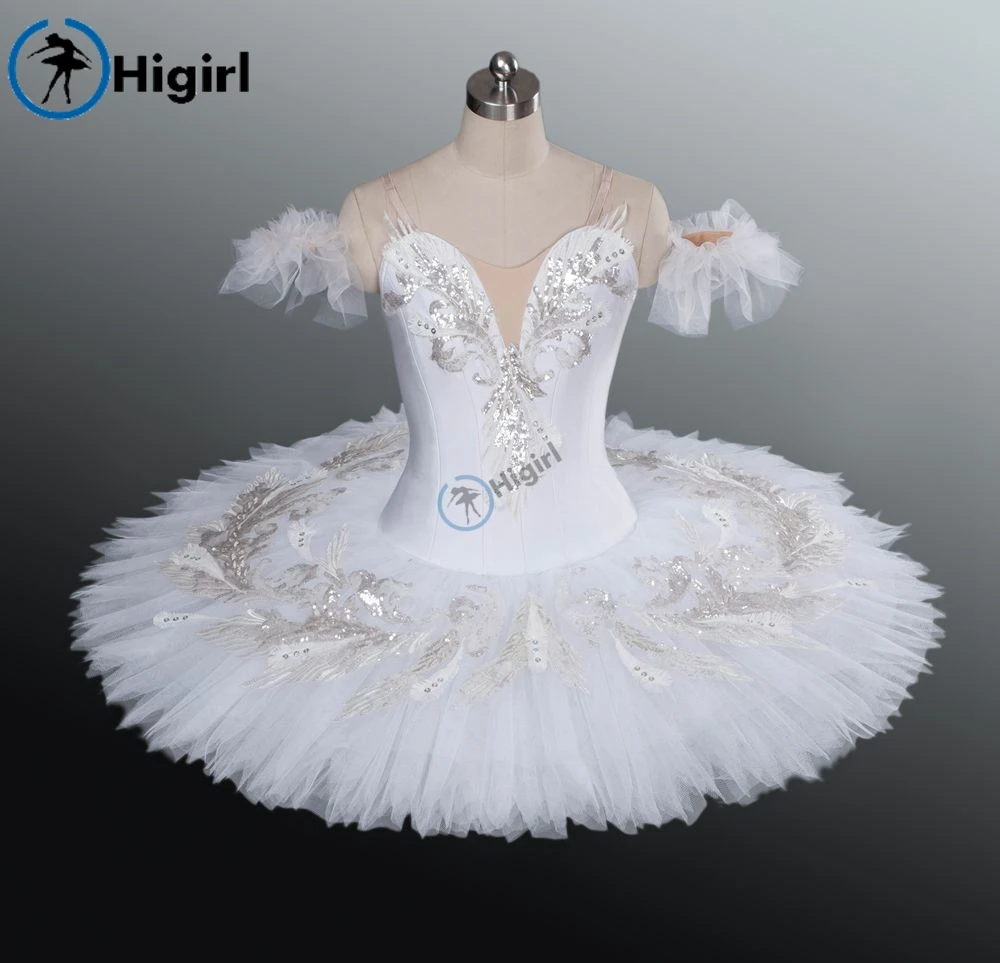 Белая балетная пачка «Лебединое озеро», Классическая пачка для взрослых, белая пачка, профессиональная балетная пачка для соревнований, tutuBT9035