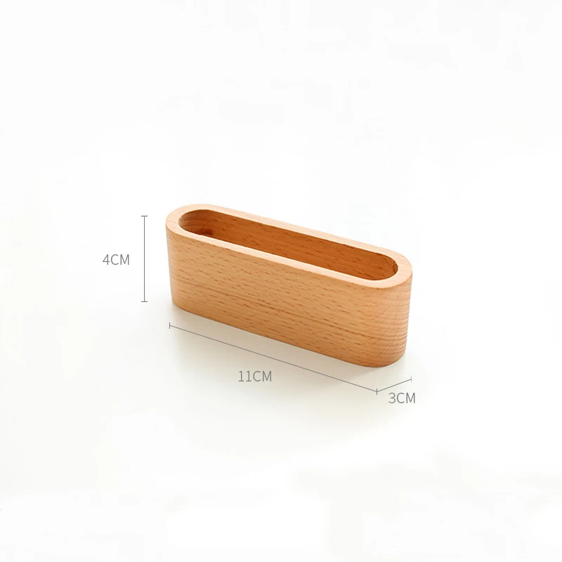 

Wooden Business Card Holder Office front Desk Desktop Cardcase Visiting Card Storage Box