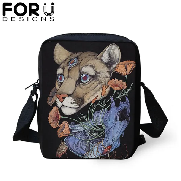 FORUDESIGNS/сумка-мессенджер с мультяшным готическим котом для девочки-подростка, новинка, сумка на плечо для женщин и детей, мини-сумка через плечо, кошелек - Цвет: CDGX1395E