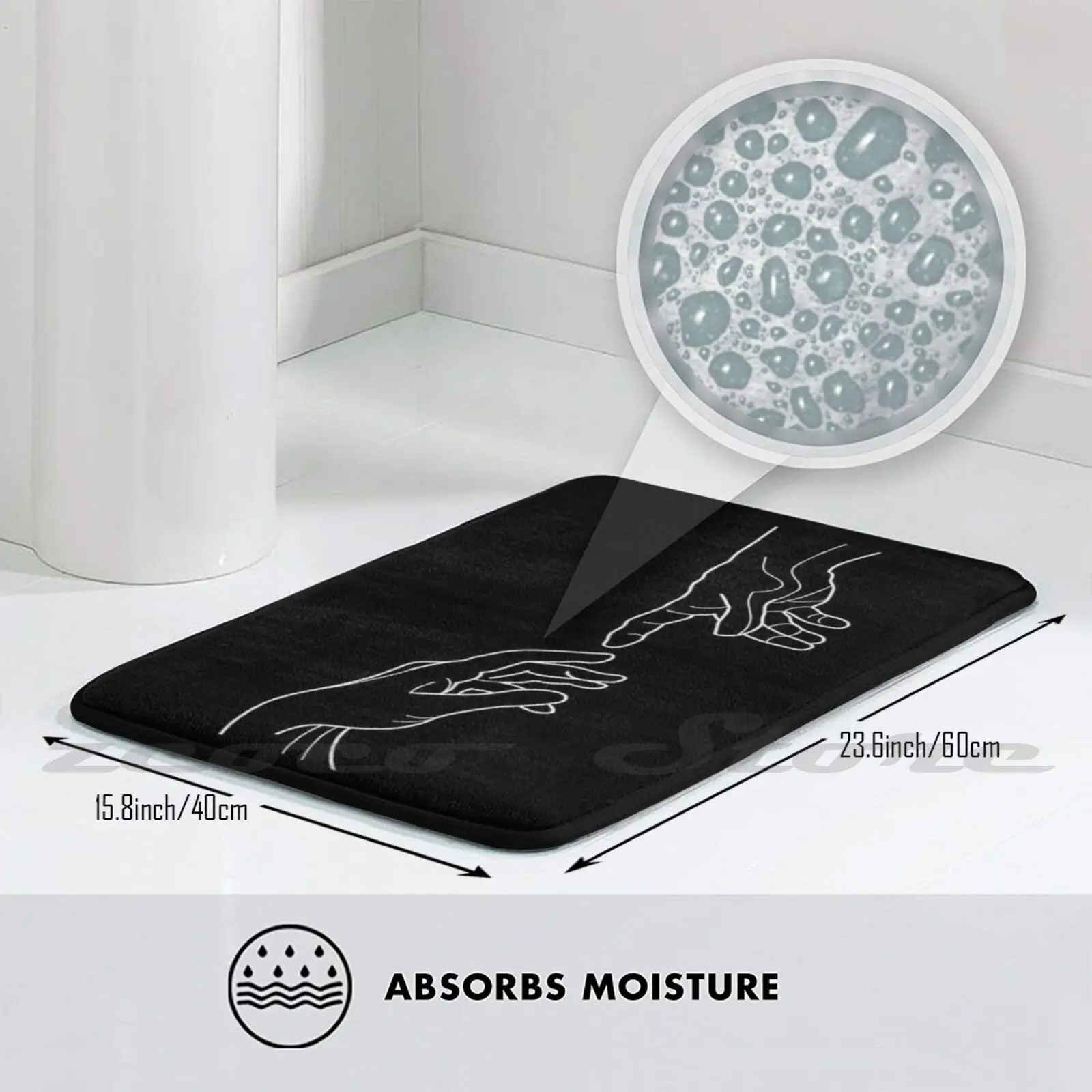 Мягкий Нескользящий Коврик для рисования по линии рук Микеланджело коврик