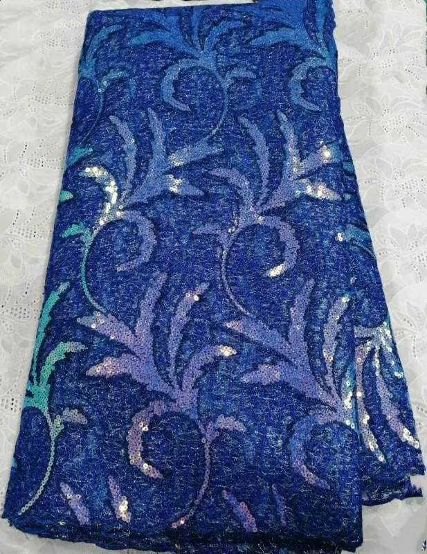 Лидер продаж королевские синие африканские кружевные ткани Высококачественная
