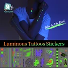 Светящиеся тату-наклейки Rocooart временные искусственные татуировки, светящиеся в темноте татуировки и луна, декоративные наклейки, модные татуировки