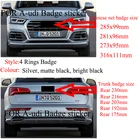 Автомобильный Стайлинг 4 кольца 3D АБС-пластик черный хромированный карбоновый гриль эмблема на багажник для A3 A5 Q3 Q5 Q7 A4L A6L C7 B8