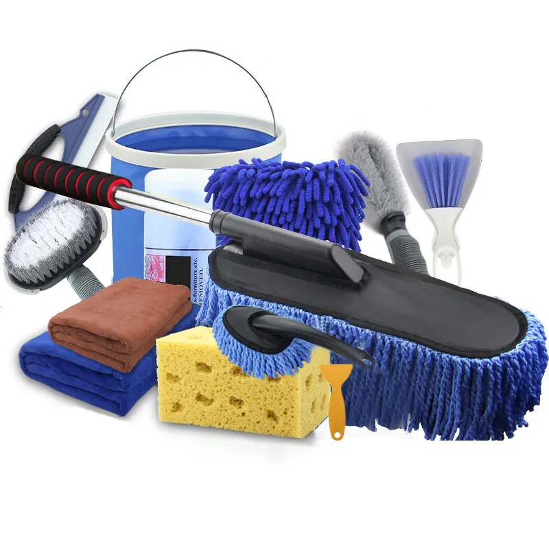 

5/13Pcs Set Car Washing Cleanning Tools Kit Ultra-Thick Car Drying Towel Microfiber Cloth Soft Towel Car Tires Nylon Brushes