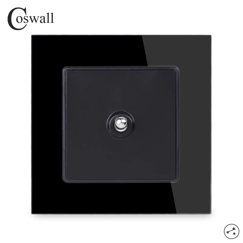 Black Coswall простой модный хрустальный стеклянный каркас 1 банда 2 способа переключателя переключается через вкл/выкл настенный светильник 16А - Цвет: Black