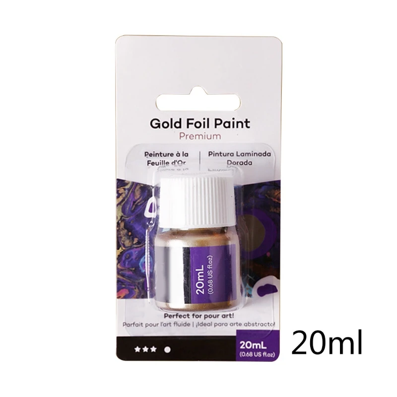

20ML Pigment Acrylic Paint Pouring Medium Foil Paint For Artist DIY Art Supplies