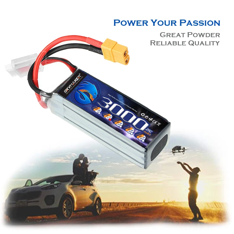 3 шт lipo батарея 3s 111 v 3000mah 25c max 50c xt60 t разъем дл
