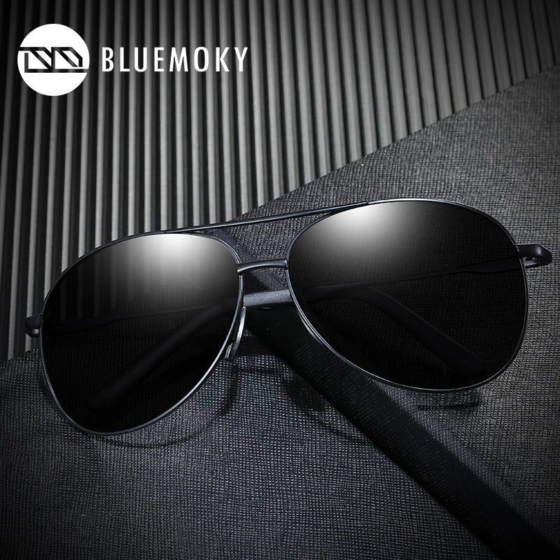 BLUEMOKY Classic Aviation Sunglasses Men Polarized UV400 Protection Metal Frame shades Pilot Driving Fishing Goggles Sun Glasses |