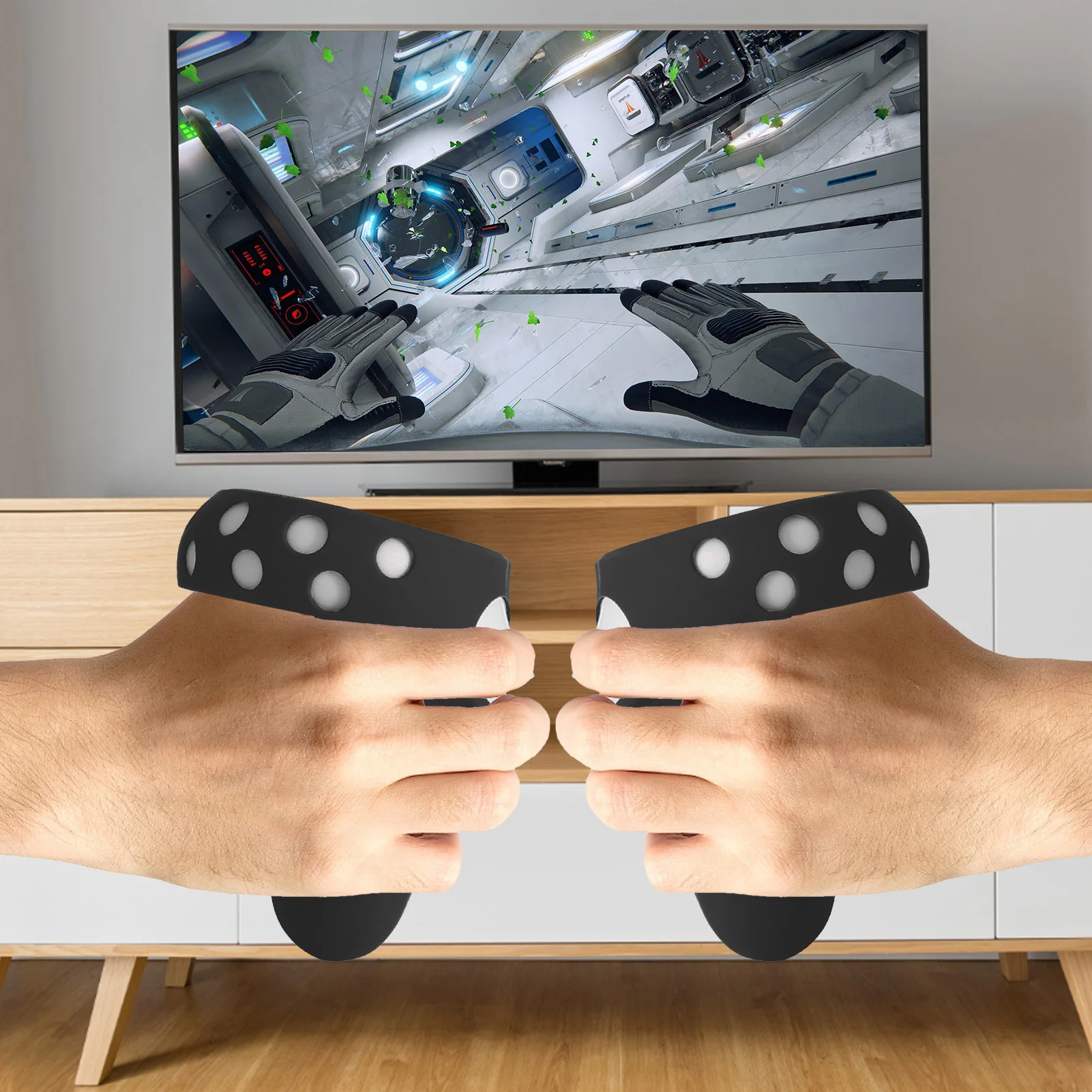 Защитный чехол ударопрочная пара силиконовая оболочка для контроллера Oculus Quest VR 2