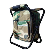 Outdoor camping folding backpack stool fishing chair portable hiking chair cooler insulated double Oxford cloth