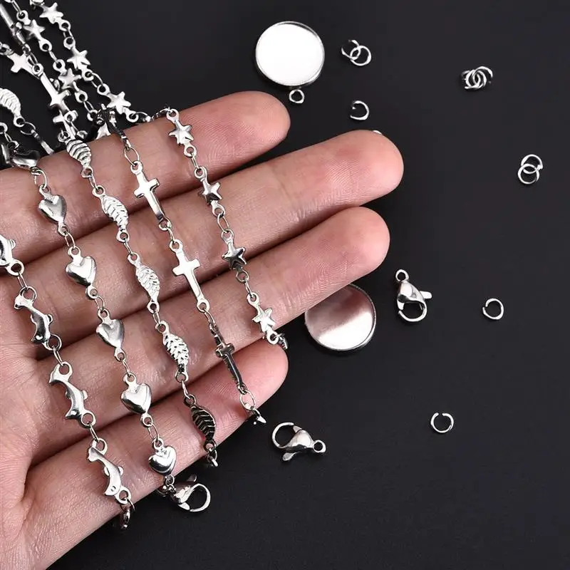 Нержавеющая сталь ссылку 1 метр DIY Шарм изготовление украшений цепи Цепочки и