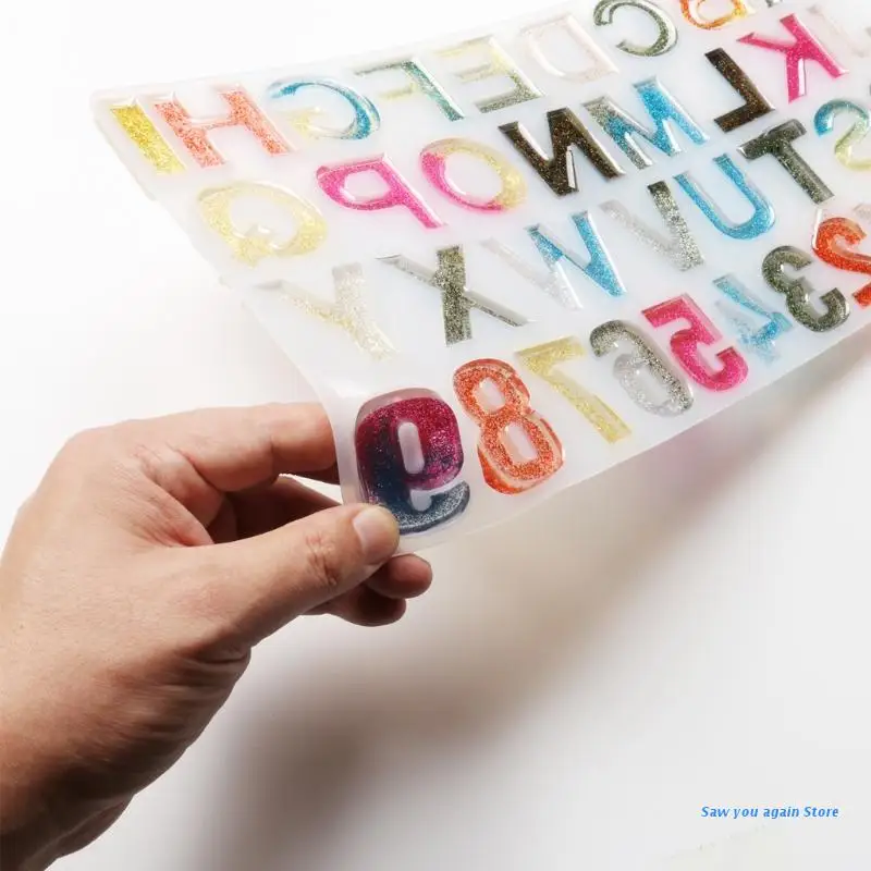 

English Letter Pendant Resin Mold Kit Alphabet Resin Casting Mold Art Craft Tool