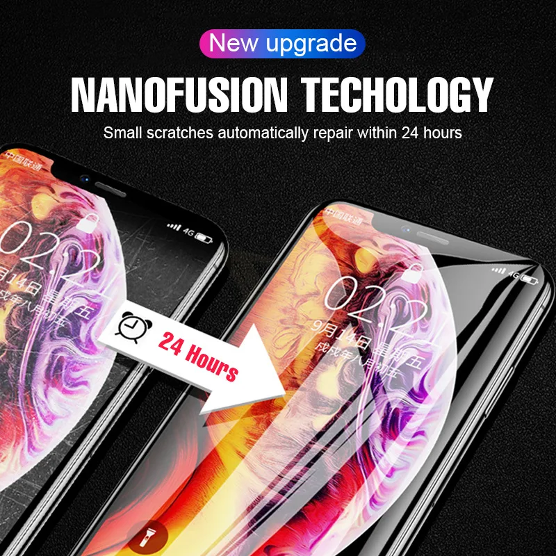 Гидрогелевая Защитная пленка для Apple iPhone 11 12 13 14 Pro Max Mini XS X XR 7 8 Plus защита SE 2020 не