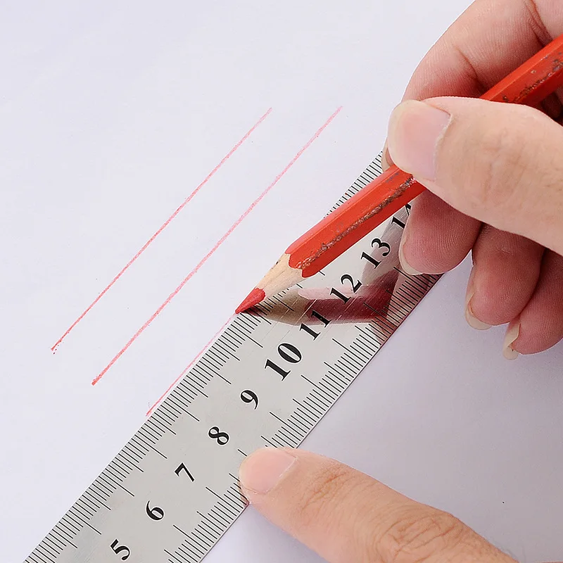 

2021 new 15cm Metal Straight Ruler Precision Double Sided Measuring Tool