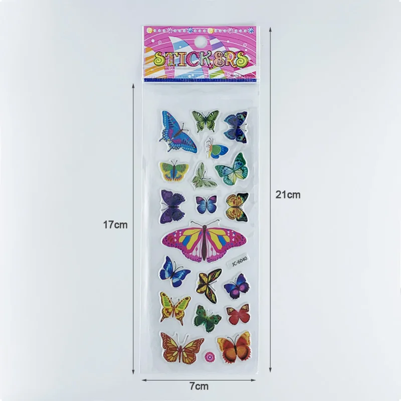 Juego de 8 hojas de pegatinas 3D de dibujos animados para ni&ntilde;os y ni&ntilde;as, pegatinas de burbujas, adhesivo de manualidades para &aacute;lbum de recortes, juguetes, regalo-5