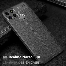 For Cover OPPO Realme Narzo 30A Case For Realme Narzo 30A Capas Shockproof Back Soft Leather For Fundas Realme Narzo 30A Cover