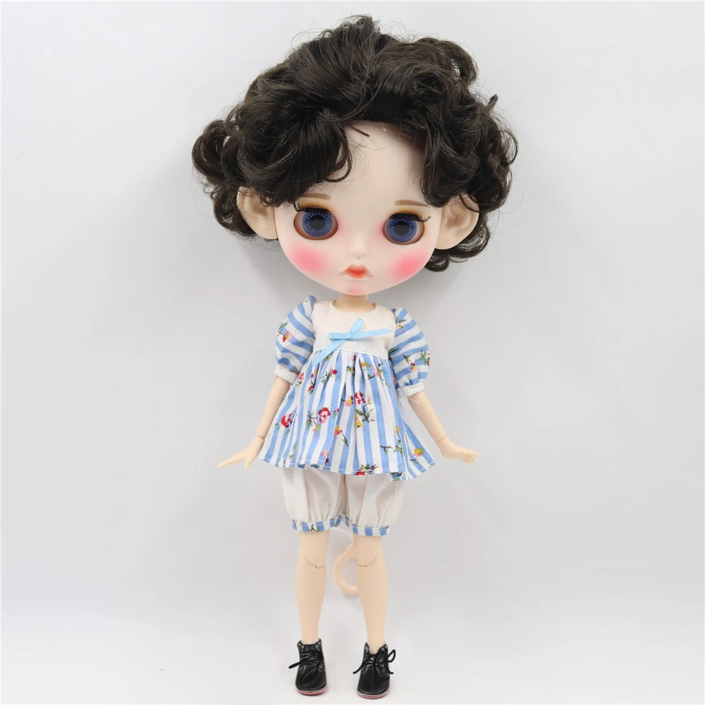 Ледяной DBS Blyth кукла 1/6 игрушка белая кожа совместное тело bjd черные волосы матовое