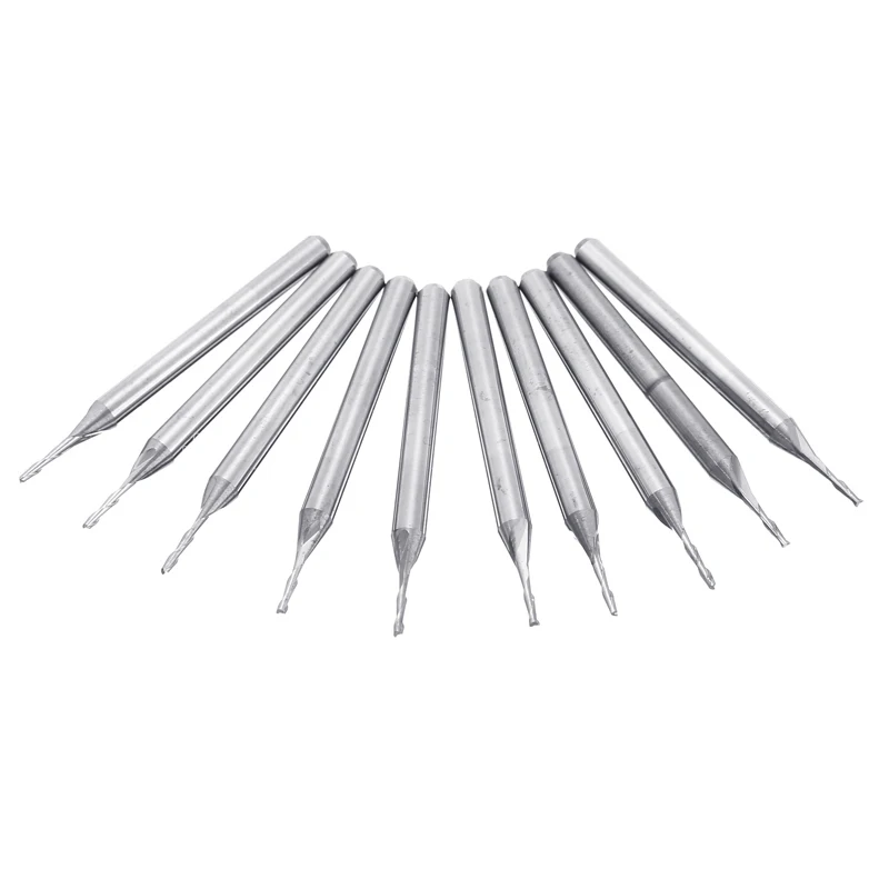 10 шт. твердосплавные концевые фрезы с 2 канавками 1 мм|Фреза| |