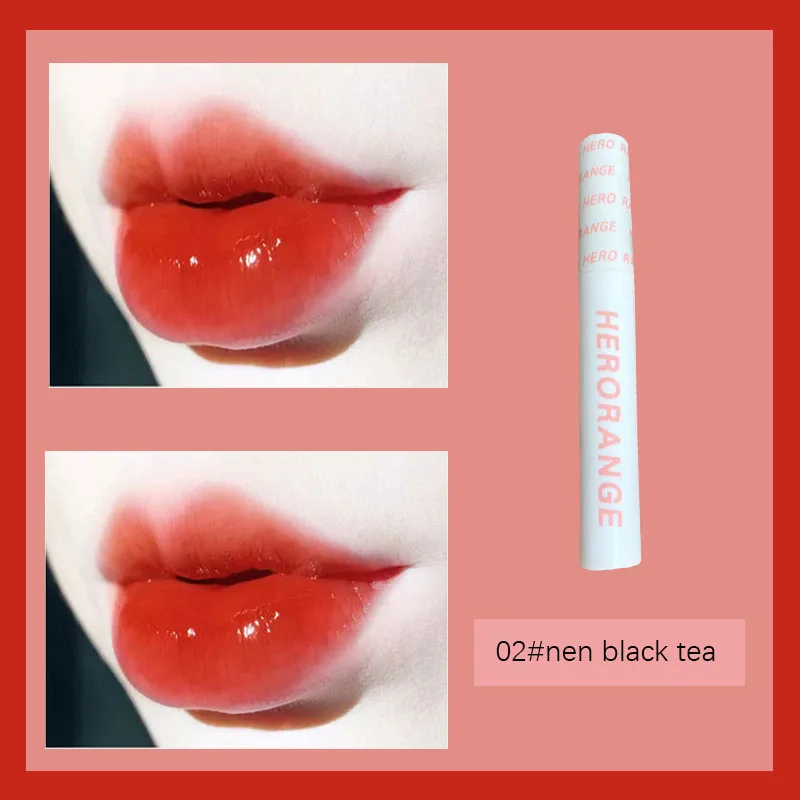 

HERORANGE Velvet Matte Lip Gloss Liquid Lipstick Waterproof Non-marking Lip Glaze Long Lasting Red Lip Tint Women Cosmetic TSLM2