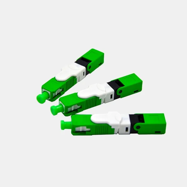 Free Shipping FTTH ESC250D Fast Conector SC APC Single-Mode Fiber Optic Quick Connector FTTH SM Optic For Telecom