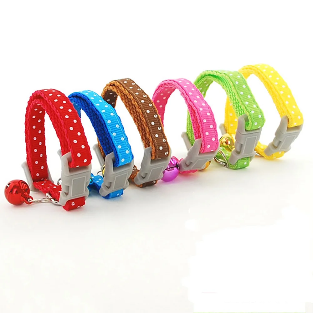 (108 шт./лот) оптовая продажа 3 размера нейлоновые колокольчики в горошек для собак