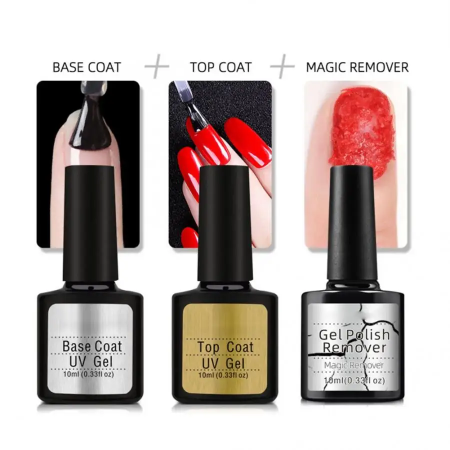 30ml Gel Nail Remover Nails Base Top Coat UV Gel Nail Polish Remover All For Manicure of Top Coat,Base Coat,Gel Polish Remover