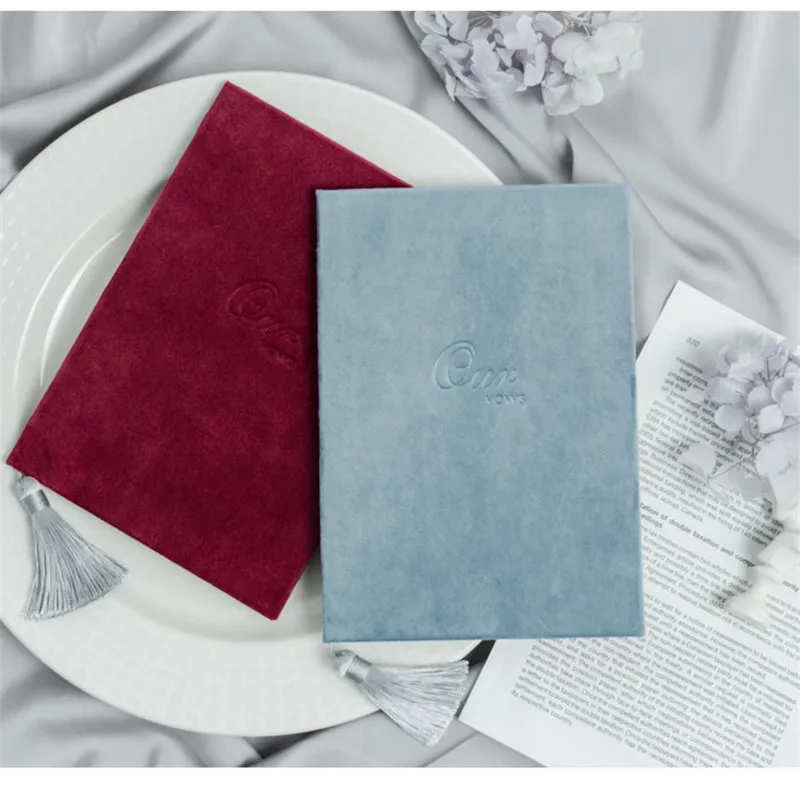 Бархатный Чехол с кистями романтическая свадебная книга Свадебный Ретро подарок