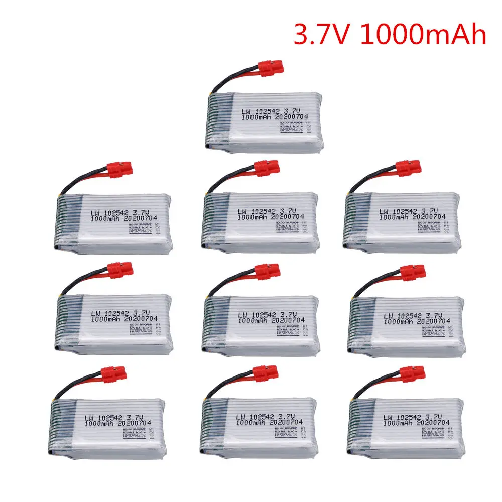 Аккумулятор 3,7 в 1000 мА · ч 25C для SYMA X5HW, X5HC, X5UC, X5UW, для радиоуправляемого дрона, квадрокоптера, запасные части для аккумулятора 3,7 в 102542