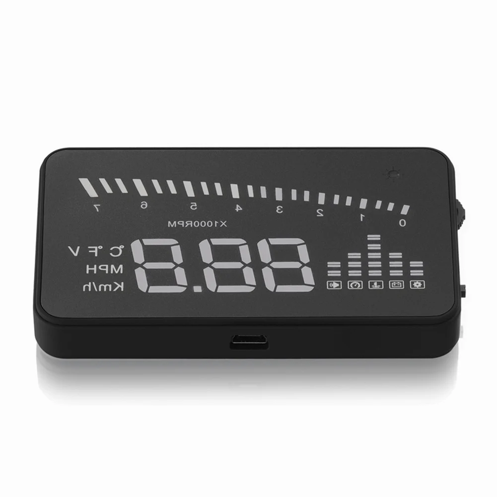 

X5 3" Car Projector HUD Head Up Display Speed Fuel Warning OBD II Speedometer