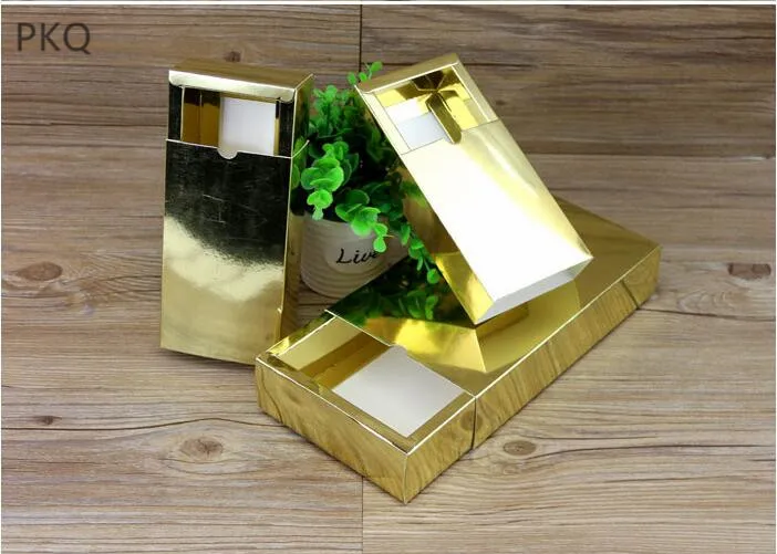 20 шт Золотая картонная коробка серебряные бумажные ящики Свадебная подарочная