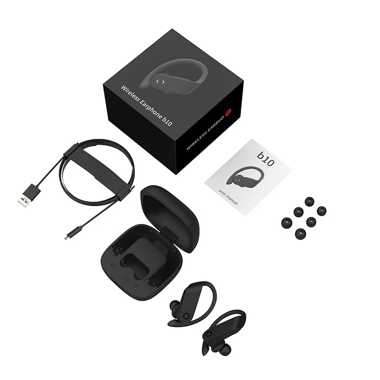 B10 наушники беспроводные bluetooth гарнитуры tws5.0 с windows pop up и беспроводной зарядки