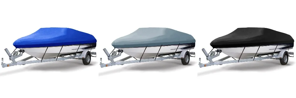 14-22ft Trailerable 210D чехол для лодки водонепроницаемый серый рыбий лыжный v-корпус Солнцезащитный УФ-протектор для катера швартовка для лодки D45