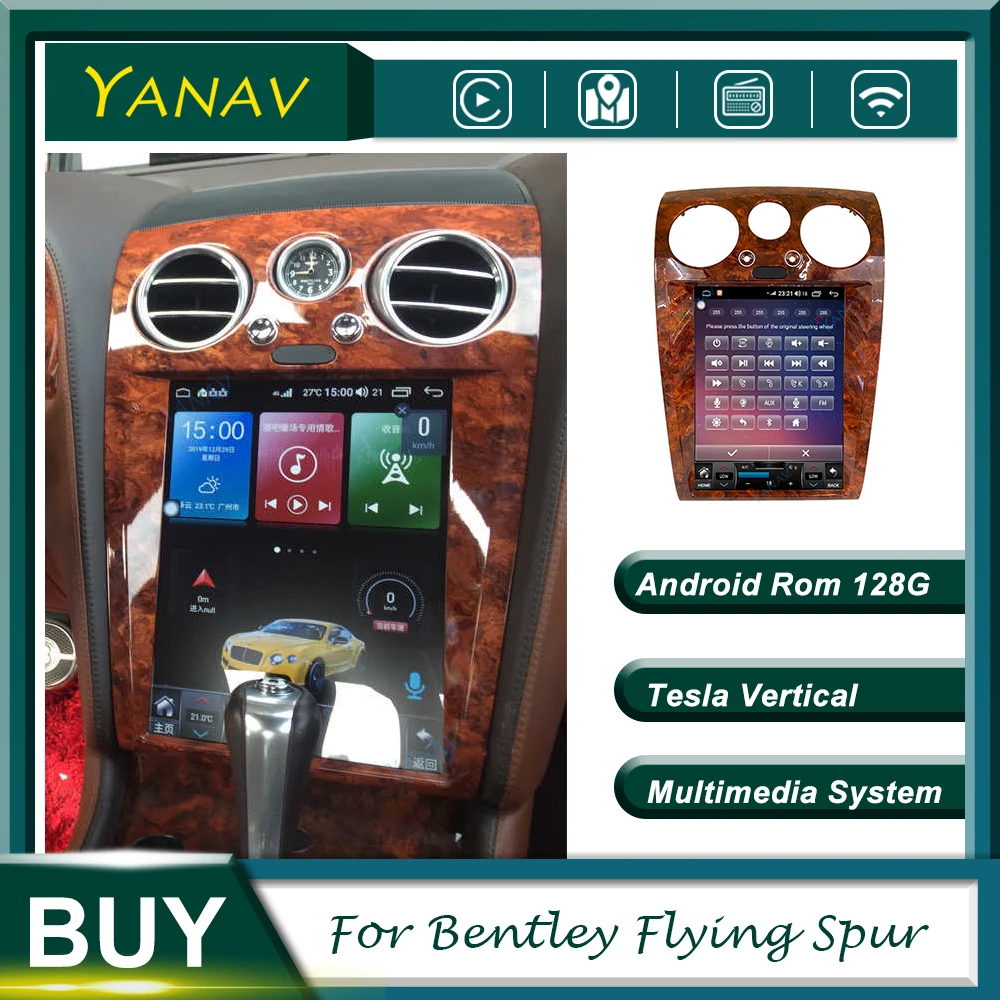 Автомагнитола 2 Din Android стереоприемник для Bentley Flying прямой GPS-навигатор видео