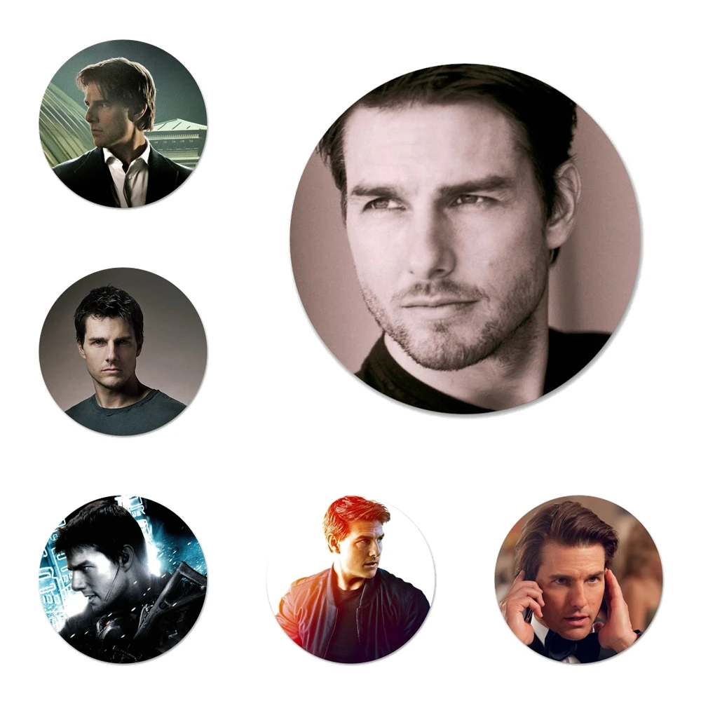 

58mm TOM CRUISE Mission Impossible Rogue Icons Pins Badge Decoration Brooches Metal Badges For Clothes Backpack Decoration