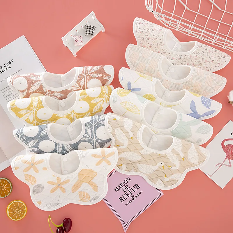 Детские банданы нагрудники для мальчиков и девочек мягкие дышащие Слюнявчики с