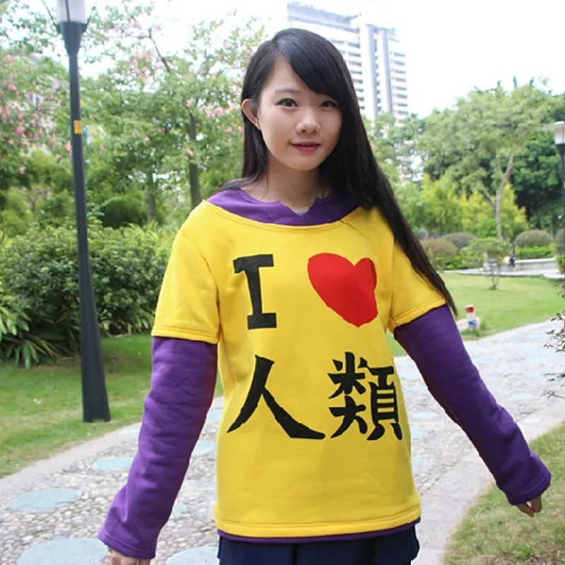 Рубашка унисекс из хлопка с длинным рукавом для мужчин и женщин|Костюмы аниме| |