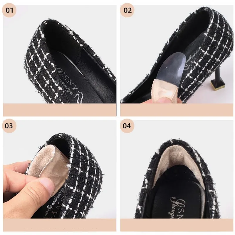 

1 Pair Women Self-adhesive Gel Non-slip Summer Foot Patch Anti-wear Silicone High Heel Shoe Sticker Cushion Pad Foot Hind Care