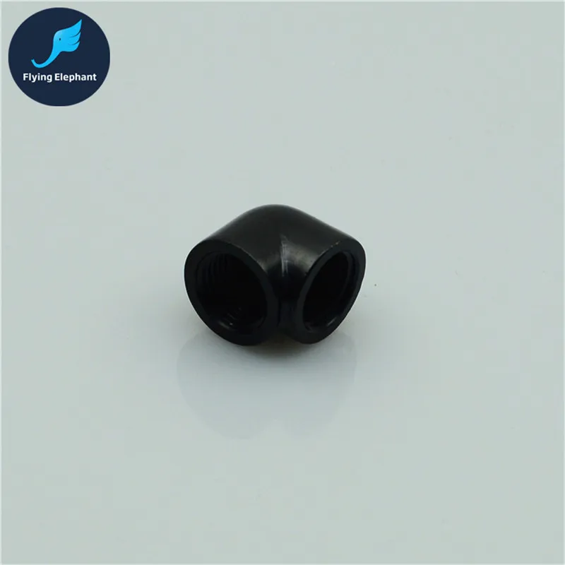 Колено адаптер фитинг Женский G1/4 ''X2 для компьютера водяного охлаждения DIY 1