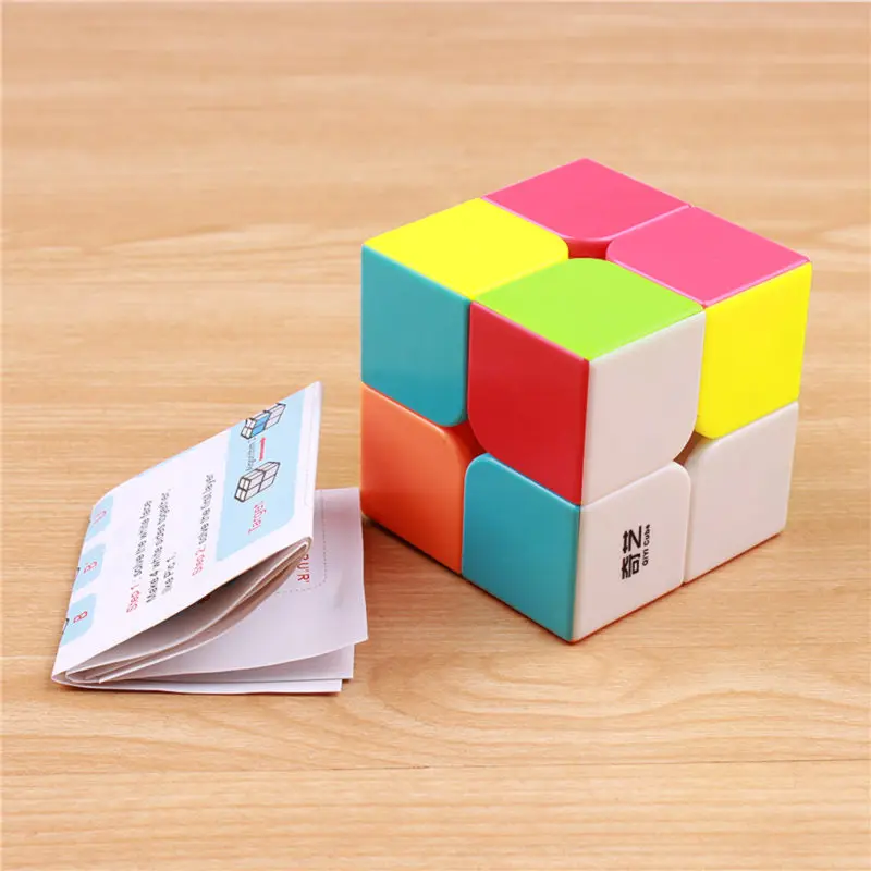QIYI QIDI 2X2X2 Magic Скорость CUBE карман липкие головоломки Профессиональный Кубик Рубика