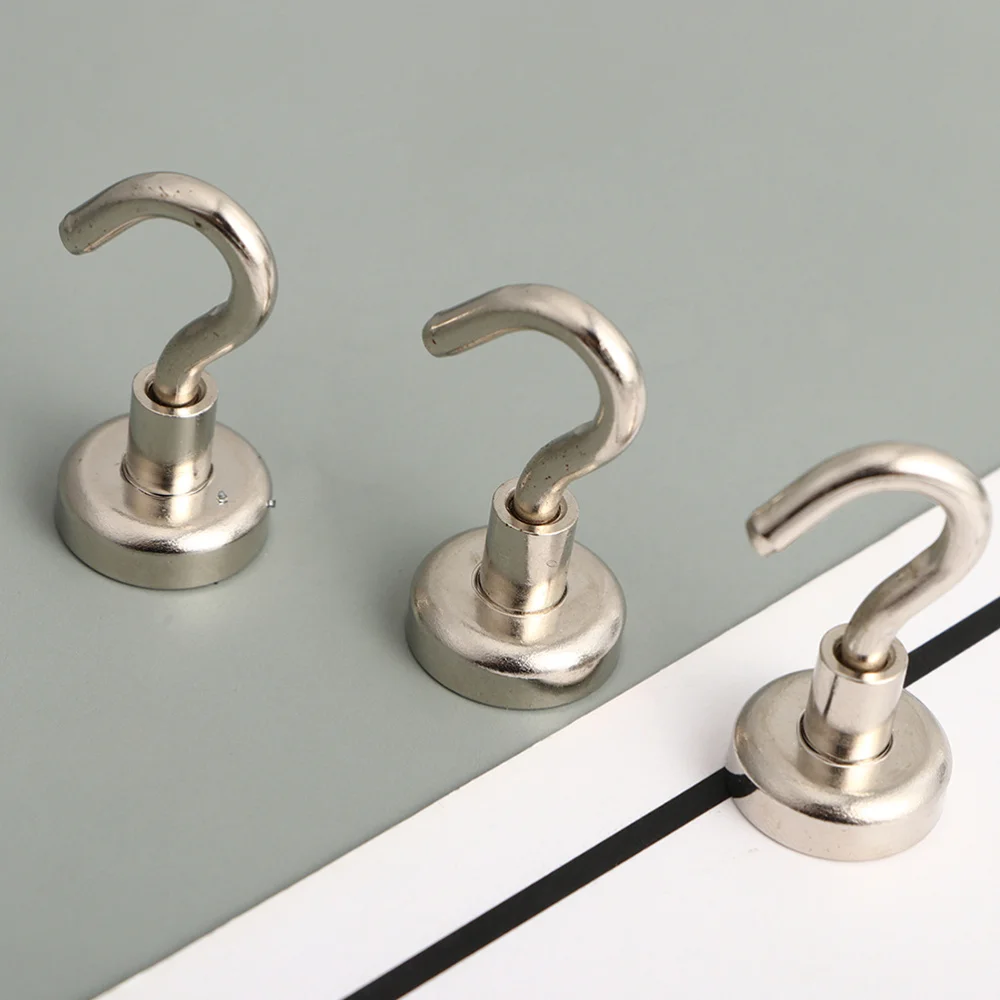 

6pcs Magnetic Hooks Strong Magnetic Hooks Hanging Hooks for Home (Silver)