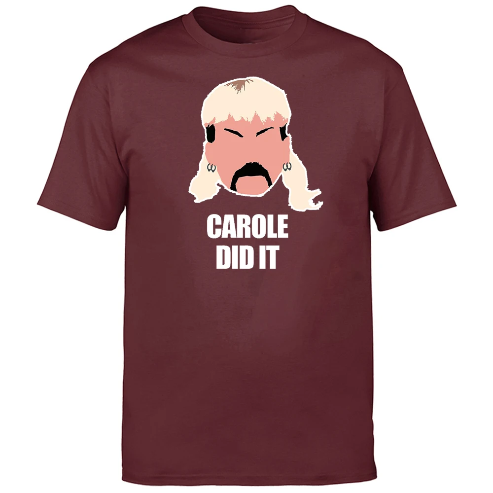 

Free Joe Exotic Tiger King Tshirt Men 2020 New Summer Tops T Shirt Shirts For President Cotton Carole Did It Short Sleeve Tees