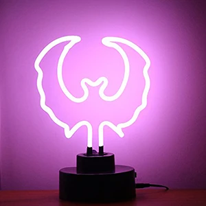 Chi-buy, стеклянный неоновый светильник, губы, пивная кружка, кофейная чашка, неоновая вывеска, красочное настольное украшение, ночник, настенный светильник, подарок на день рождения для девочки - Цвет: Bat
