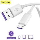 Кабель USB Type-C, 5,0 А, для Huawei Mate 30, 20, P30, P20 Lite, Huawei, Xiaomi