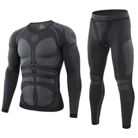 winter top quality thermo cycling clothing mens thermal underwear sets compression training underwear male clothin