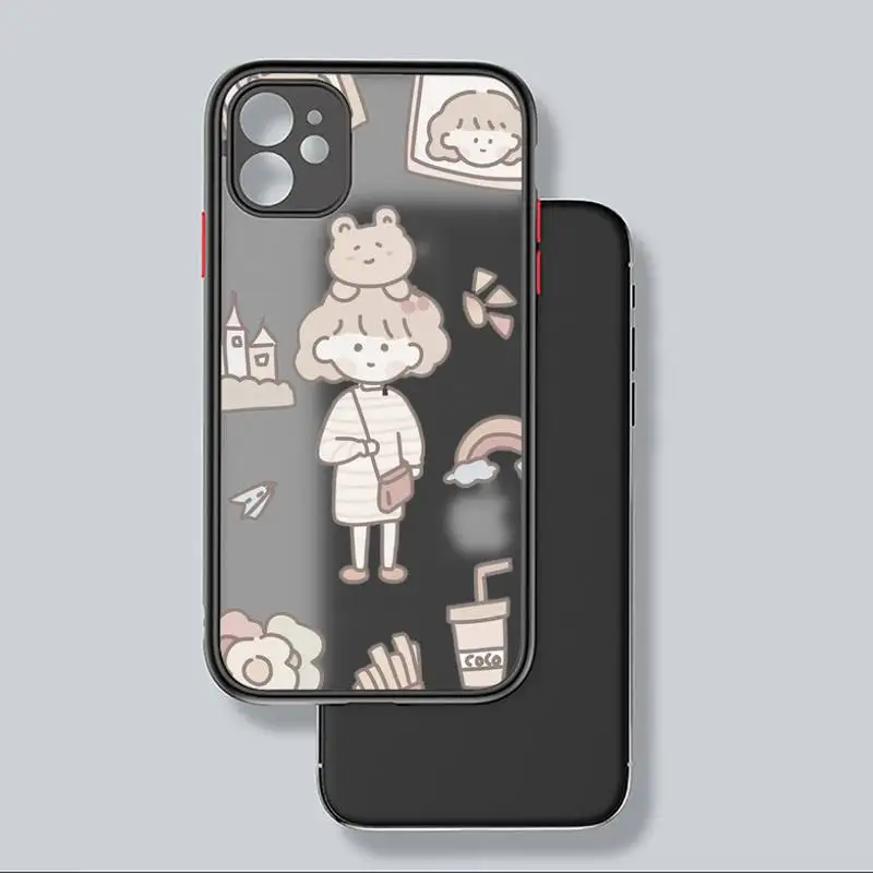 

Cute anime girl snacks (1) Phone Case matte transparent For iphone 7 8 11 12 plus mini x xs xr pro max cover