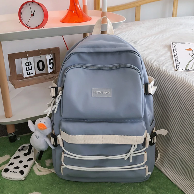 

Cute Women Schoolbag for Girls Student Rucksack Casual Lady Nylon Bagpack Female Large Capacity Backpack Waterproof Girl Mochila