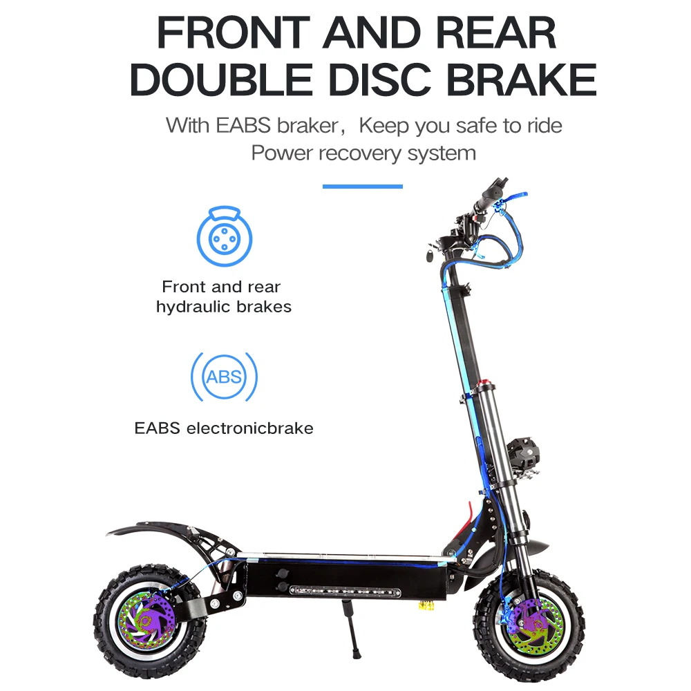 Bestellen Elektrische Roller Erwachsene, 5600W Moter Schnelle Faltbare E Bike , Max Geschwindigkeit Zu 80 Km/h, Mit Sitz Off Road Reifen 11 Zoll Panasonic Batterie