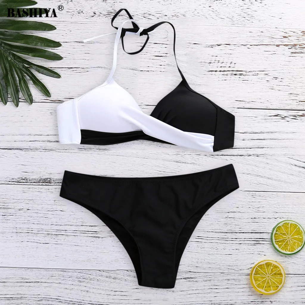 

2021 Women Swimwear Womens Padded Push-Up Bra Bikini Set One Piece Patchwork Swimwear Bathing Suit Swimsuit Bikinis Biquinis