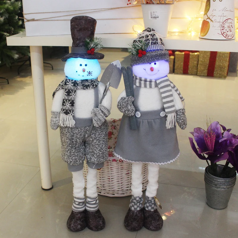 Snowman Christmas Hotel Mall Counter Dress Up Old Man Figurine Swing | Дом и сад