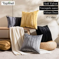 soft velvet cushion cover decorative pillows throw pillow case soft solid colors luxury home decor living room sofa seat pink